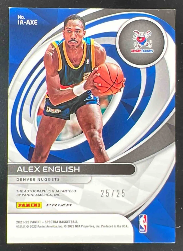2021-22 Spectra Icons Autographs Meta #IA-AXE Alex English Autograph Auto /25 - Image 2