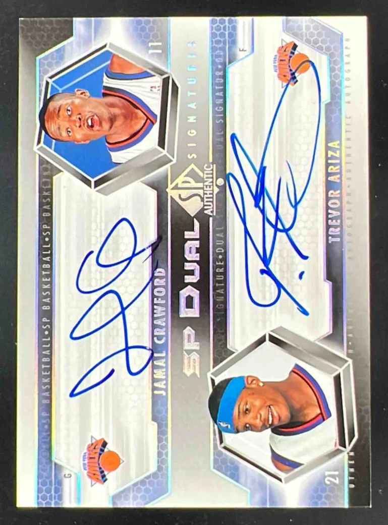 2004-05 SP Authentic Signatures Dual #SP2-CA Jamal Crawford Trevor Ariza Auto