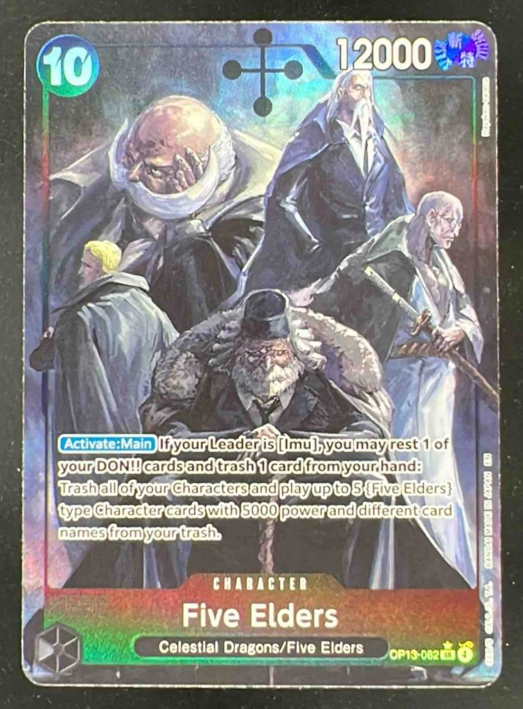 2025 One Piece OP13 EN #082 Five Elders Alternate Art