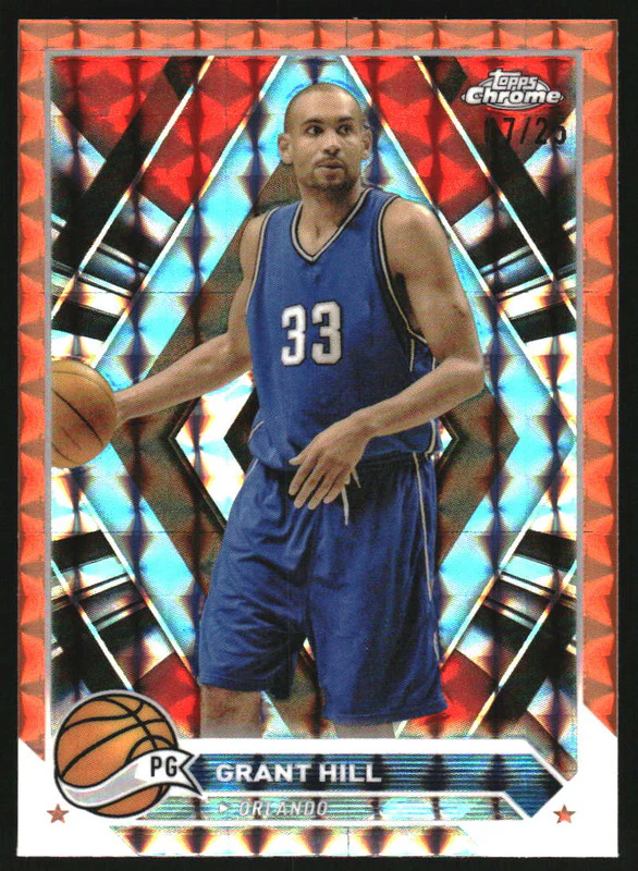2023-24 Topps Chrome Orange Geometric Refractors #111 Grant Hill /25