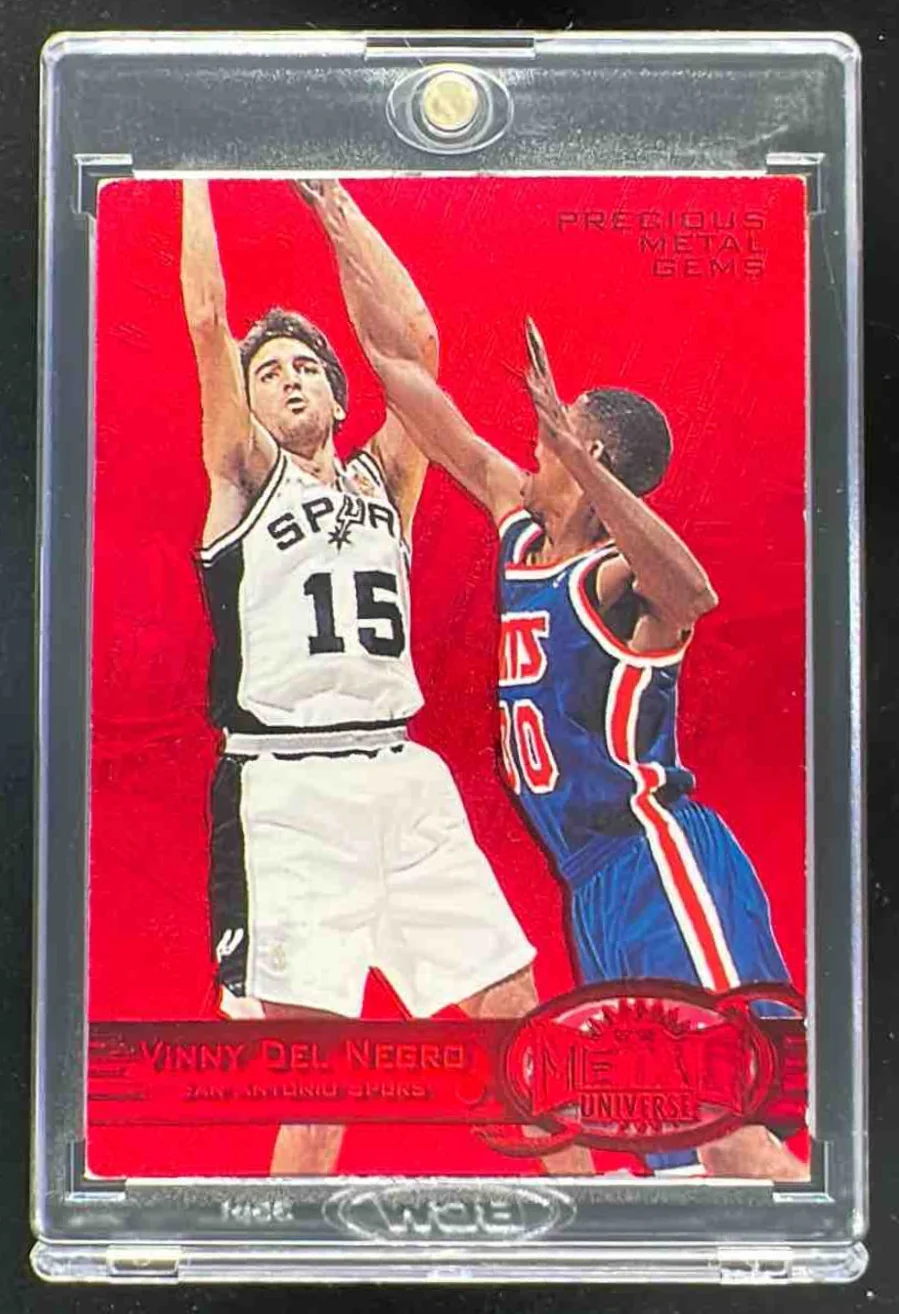 1997-98 Skybox Metal Universe Precious Metal Gems Red #13 Vinny Del Negro /100
