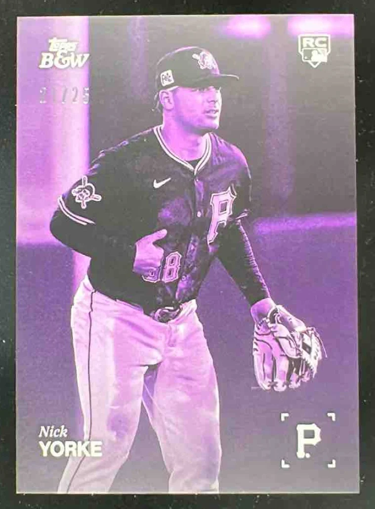 2025 Topps Black and White Purple #90 Nick Yorke /25