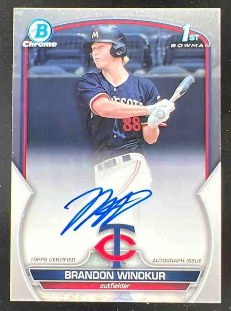 2023 Bowman Draft Chrome Autographs #CDA-BWN Brandon Winokur RC Auto
