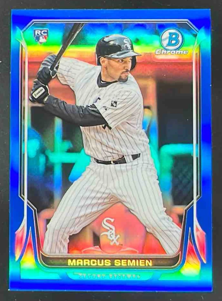 2014 Bowman Chrome Blue Refractor #10 Marcus Semien RC /250