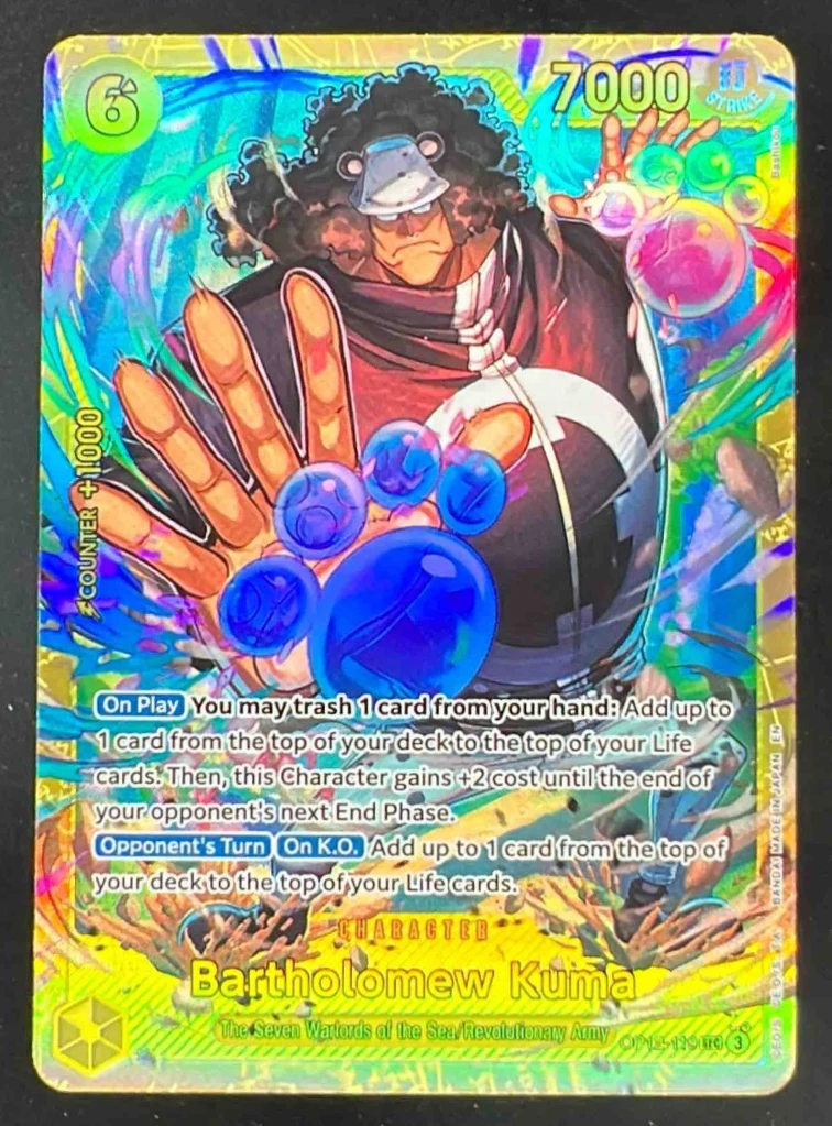 2025 One Piece Legacy of the Master #OP12-119 Bartholomew Kuma Secret Rare