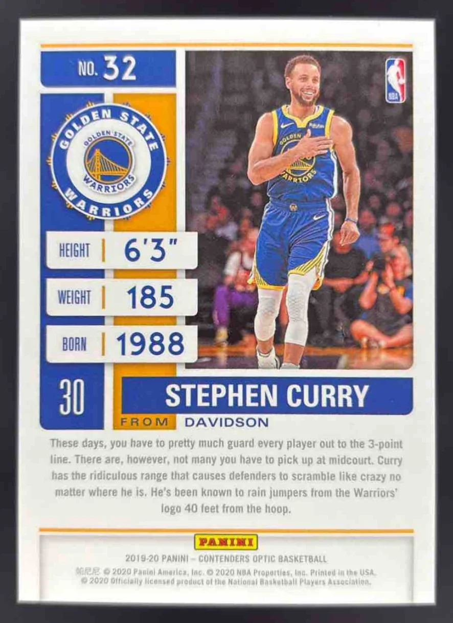 2019-20 Panini Contenders Optic #32 Stephen Curry - Image 2