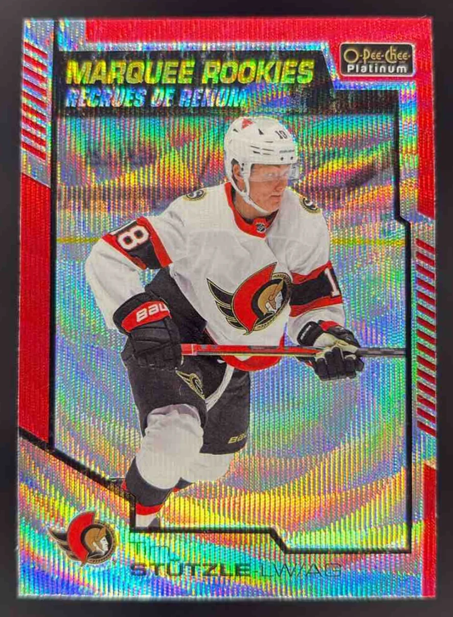 2020-21 O-Pee-Chee Platinum Red Surge #199 Tim Stutzle RC