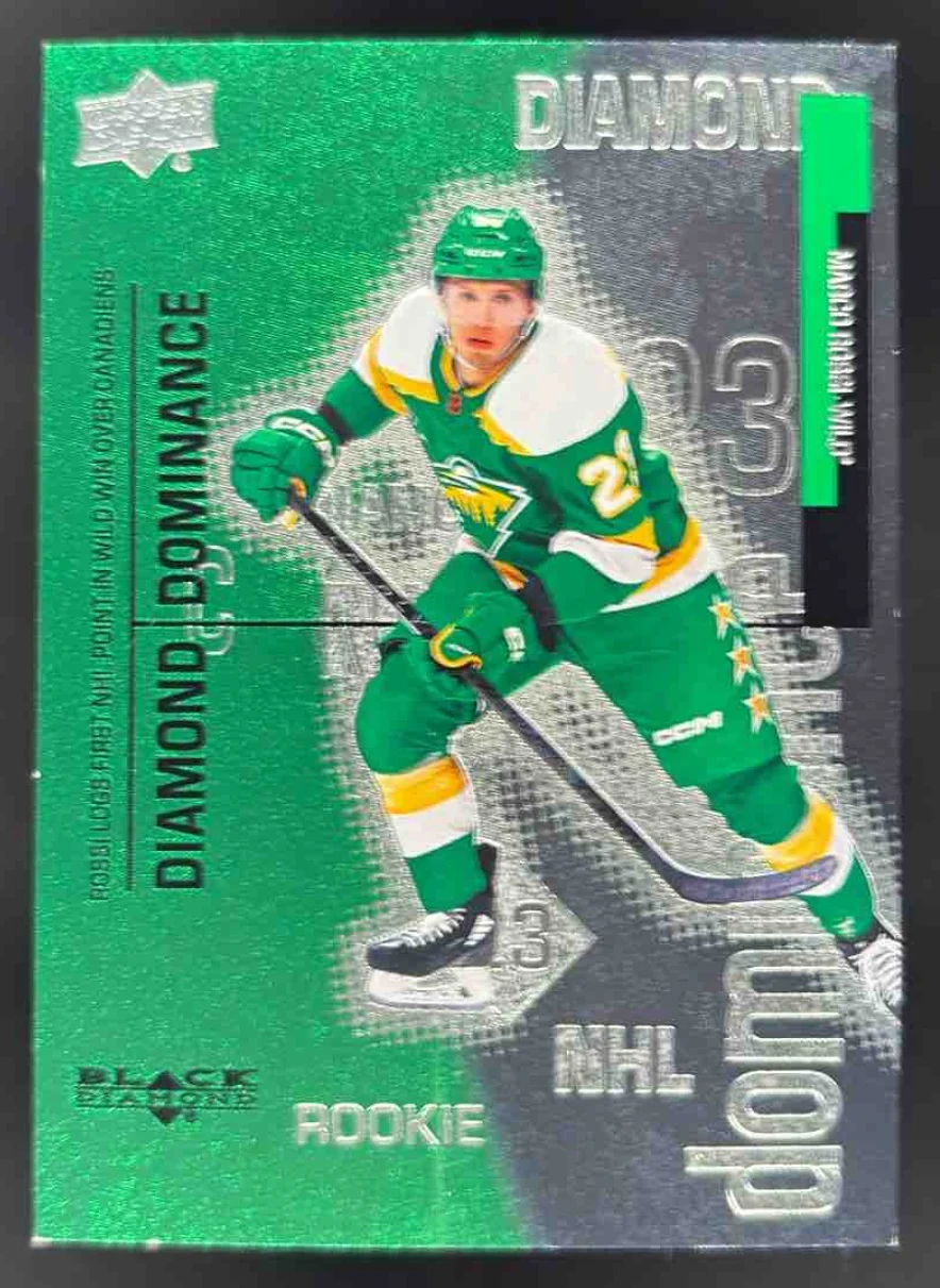 2022-23 Upper Deck Black Diamond Dominance Emerald #DD-22 Marco Rossi RC /100
