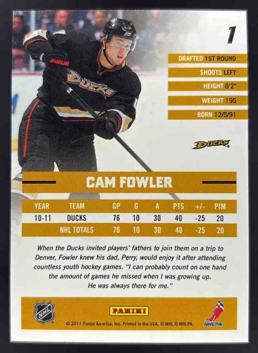 2010-11 Donruss Autograph #1 Cam Fowler Auto - Image 2
