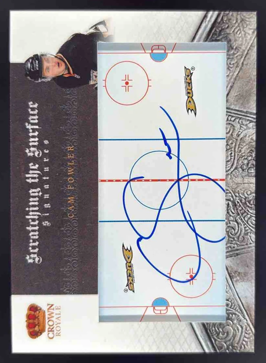 2010 Crown Royale Scratching the Surface Signatures Cam Fowler RC Auto /100