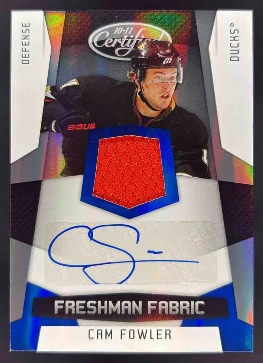 2010-11 Panini Certified Mirror Blue #191 Cam Fowler Autograph RC Auto /50