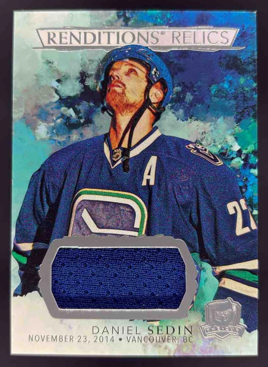 2021-22 Upper Deck The Cup Rendition Relics #RR-DS Daniel Sedin