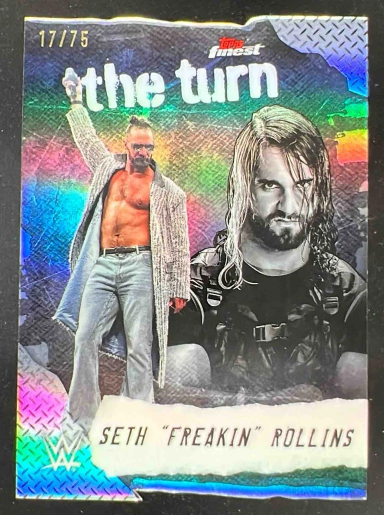 2025 Topps Finest WWE The Turn Die-Cut #TT-SR Seth "Freakin" Rollins /75