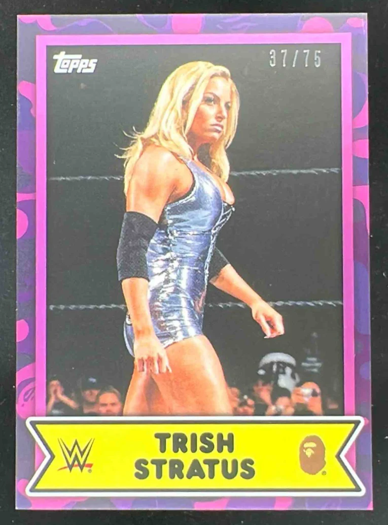 2025 Topps WWE x Bape Purple Camo #24 Trish Stratus /75