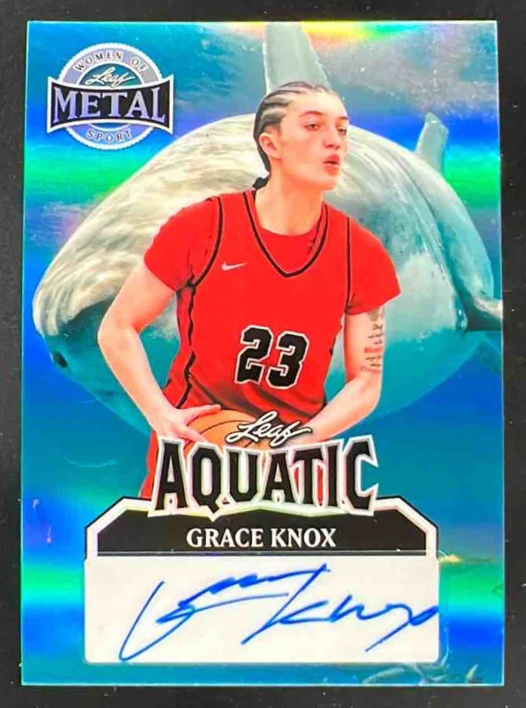 2025 Leaf Metal Women Of Sport Aquatic Prismatic Shark #AGK1 Grace Knox Auto 1/1
