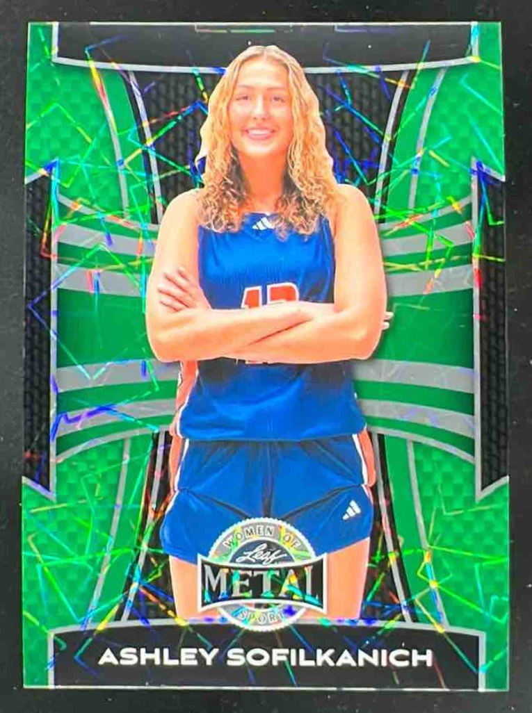 2025 Leaf Metal Women Of Sport Laser Green #11 Ashley Sofilkanich 1/1