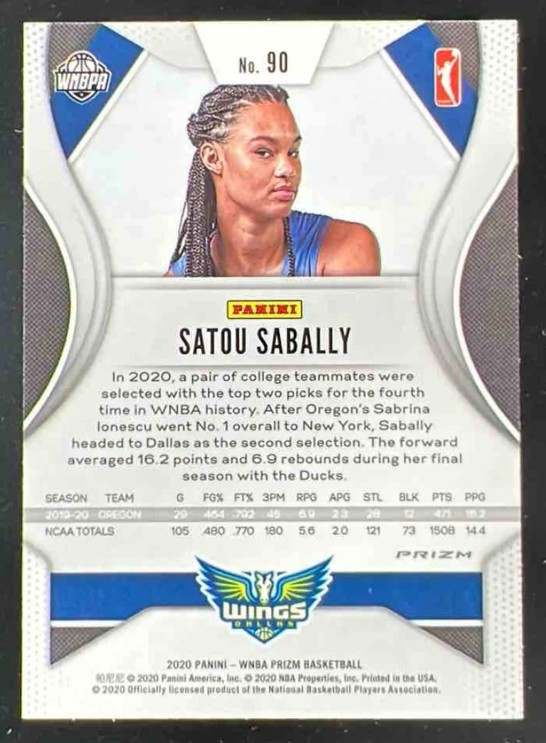 2020-21 Panini Prizm WNBA Silver Prizm #90 Satou Sabally RC - Image 2