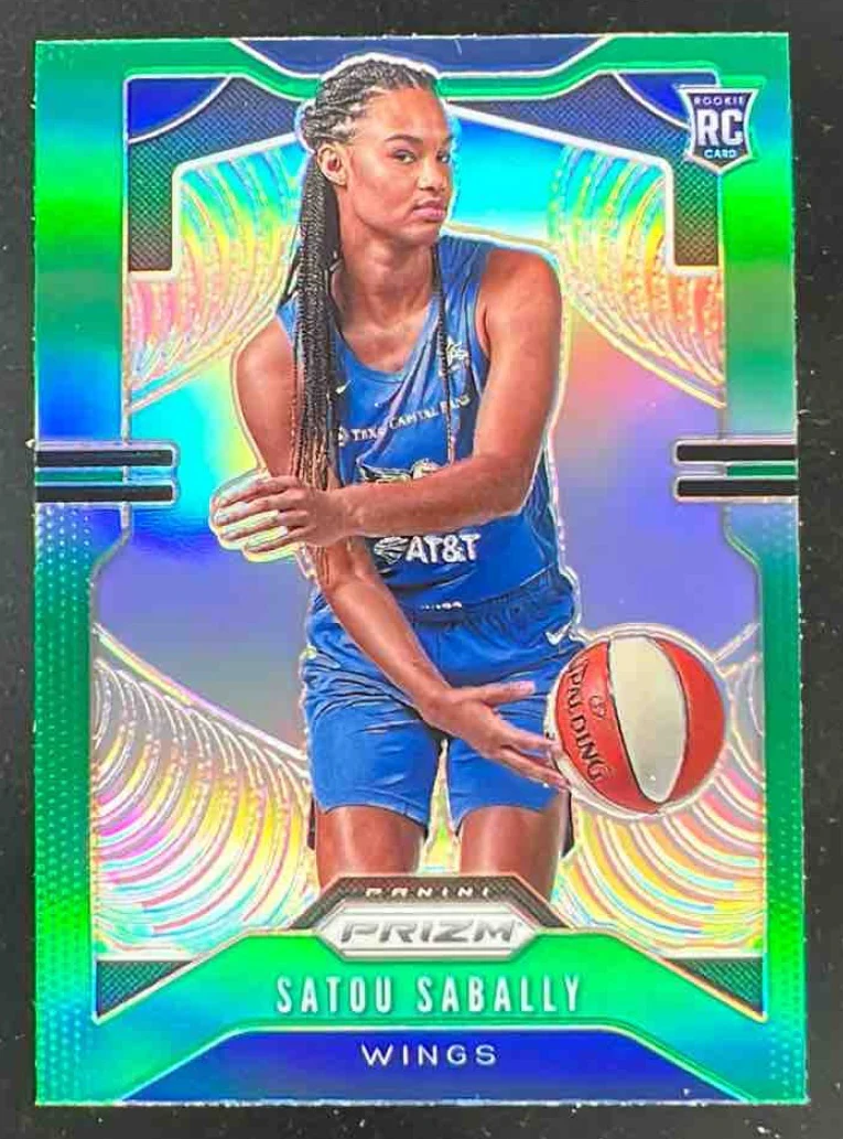 2020-21 Panini Prizm WNBA Green Prizm #90 Satou Sabally RC