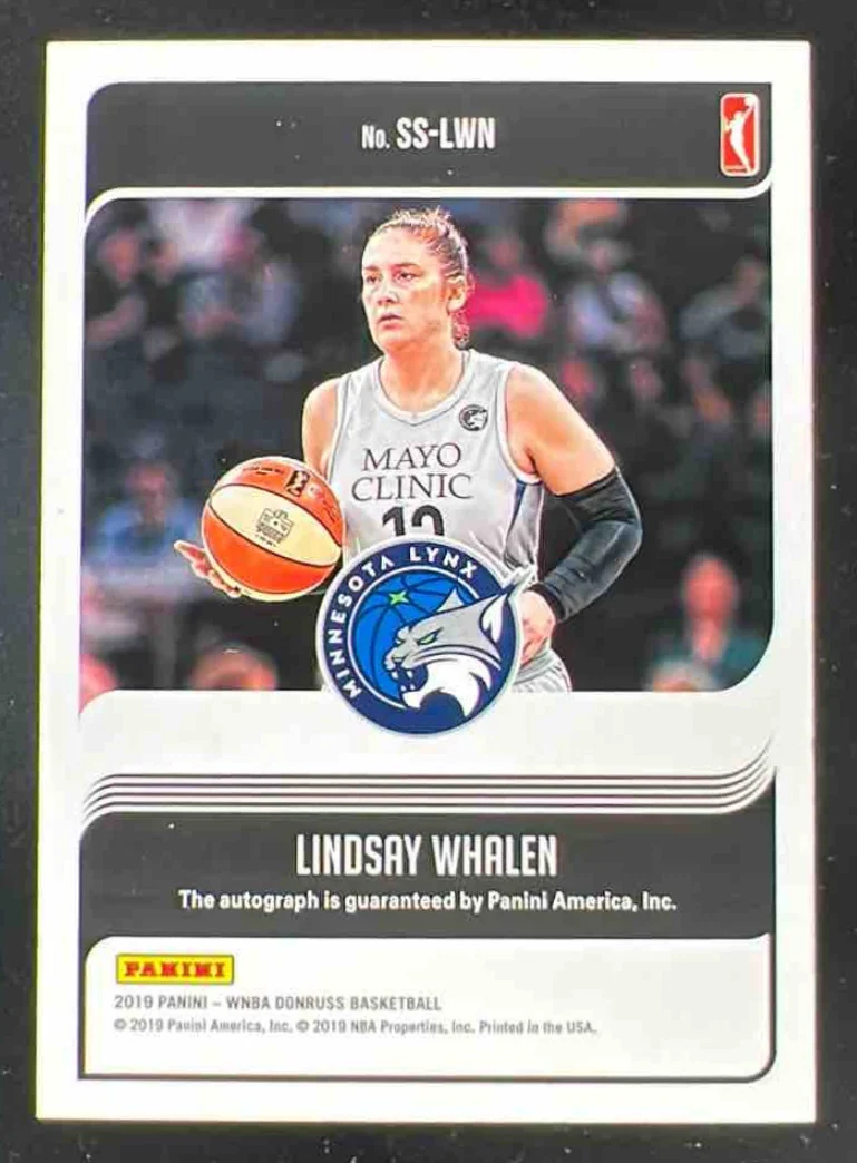 2019-20 Panini Donruss WNBA Signature Series #SS-LWN Lindsay Whalen Auto - Image 2