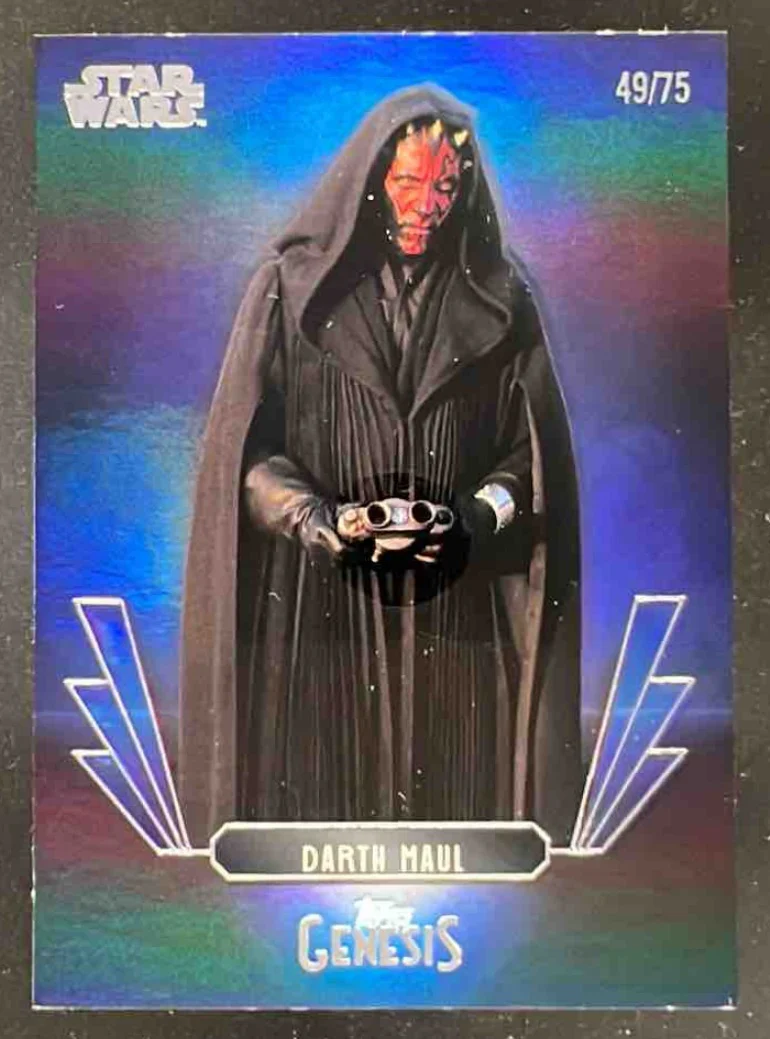 2025 Topps Disney Genesis Blue Foil #11 Darth Maul /75