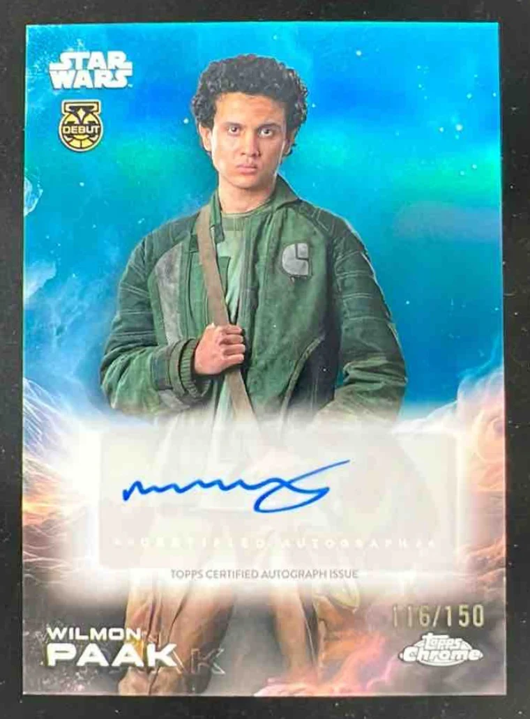 2025 Topps Chrome Star Wars Skywalker Blue Muhannad Bhaier Wilmon Paak Auto /150
