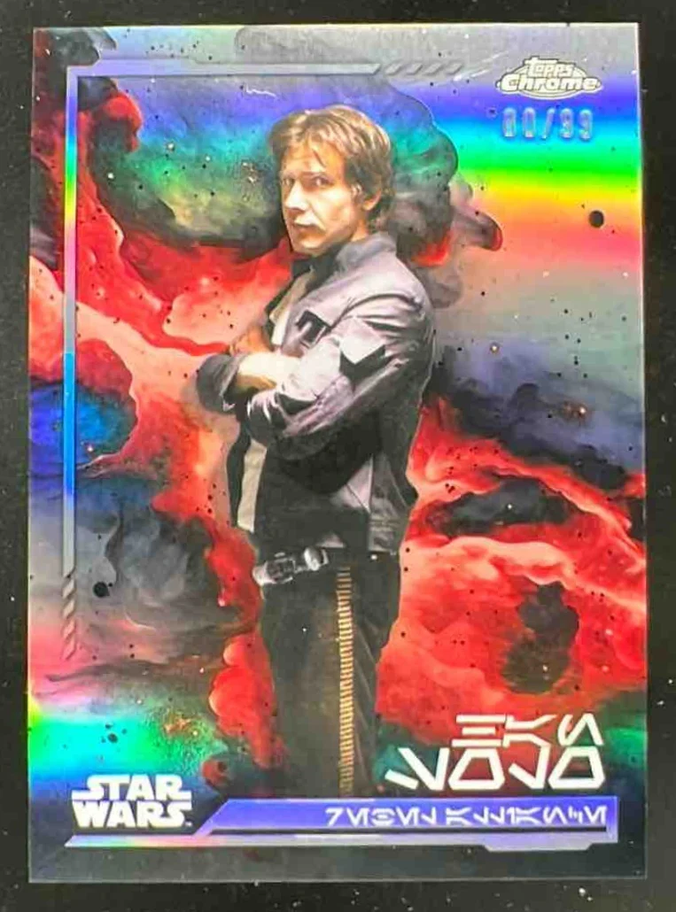 2024 Topps Chrome Star Wars Aurebesh Variation #AV-102 Han Solo /99