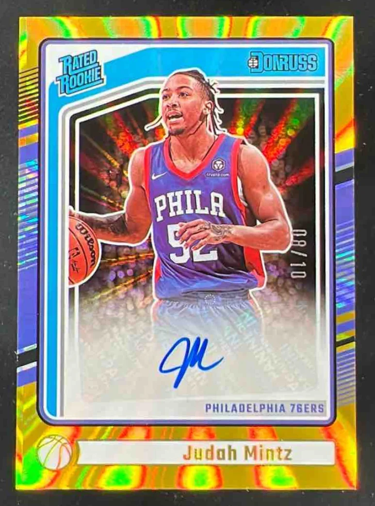 2024 Donruss Rookies Signatures Holo Gold Laser #289 Judah Mintz RC Auto /10