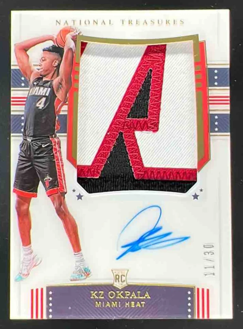 2019-20 National Treasures Rookie Patch Stars Stripes FOTL KZ Okpala RC Auto /30