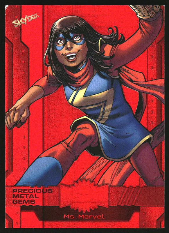 2024 SkyBox Marvel Metal Universe Avengers Precious Gems Red Ms. Marvel /100