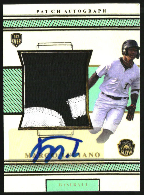 2022 Super Glow Massive Marks Patch Auto Turn Engine Gold Marco Luciano 1/1