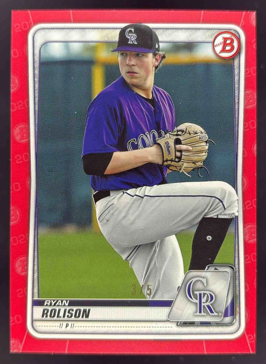 2020 Bowman Prospects Red #BP-137 Ryan Rolison /5