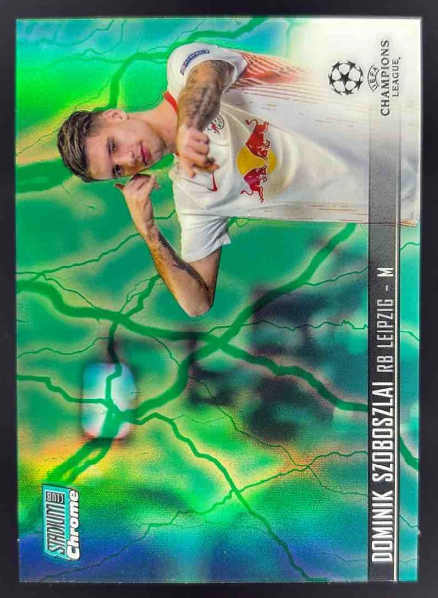 2020 Stadium Club Chrome UEFA Aqua Green Electric #77 Dominik Szoboszlai /150