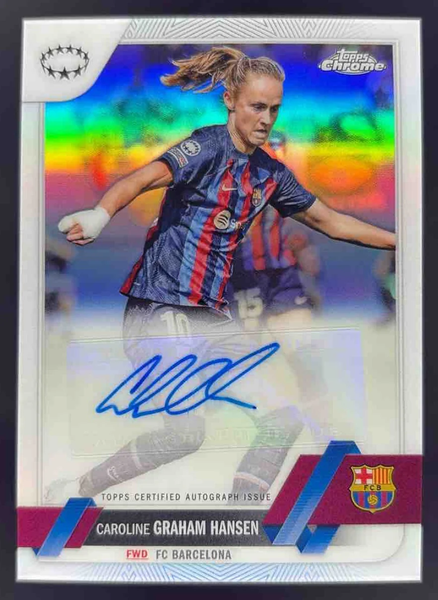 2022-23 Topps Chrome UEFA Women's Autographs #A-CG Caroline Graham Hansen Auto
