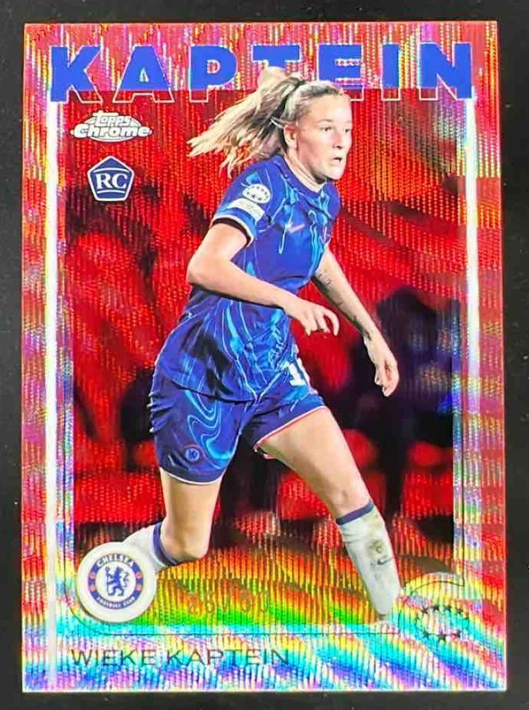 2024-25 Topps UEFA Women's Champions Gold Wave Refractor #3 Wieke Kaptein RC /50