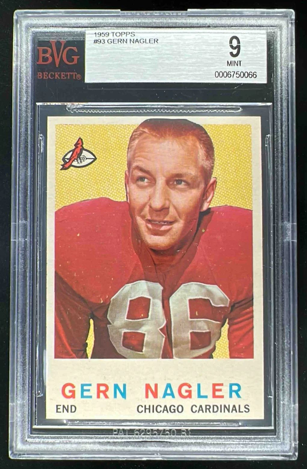 1959 Topps #93 Gern Nagler BGS 9