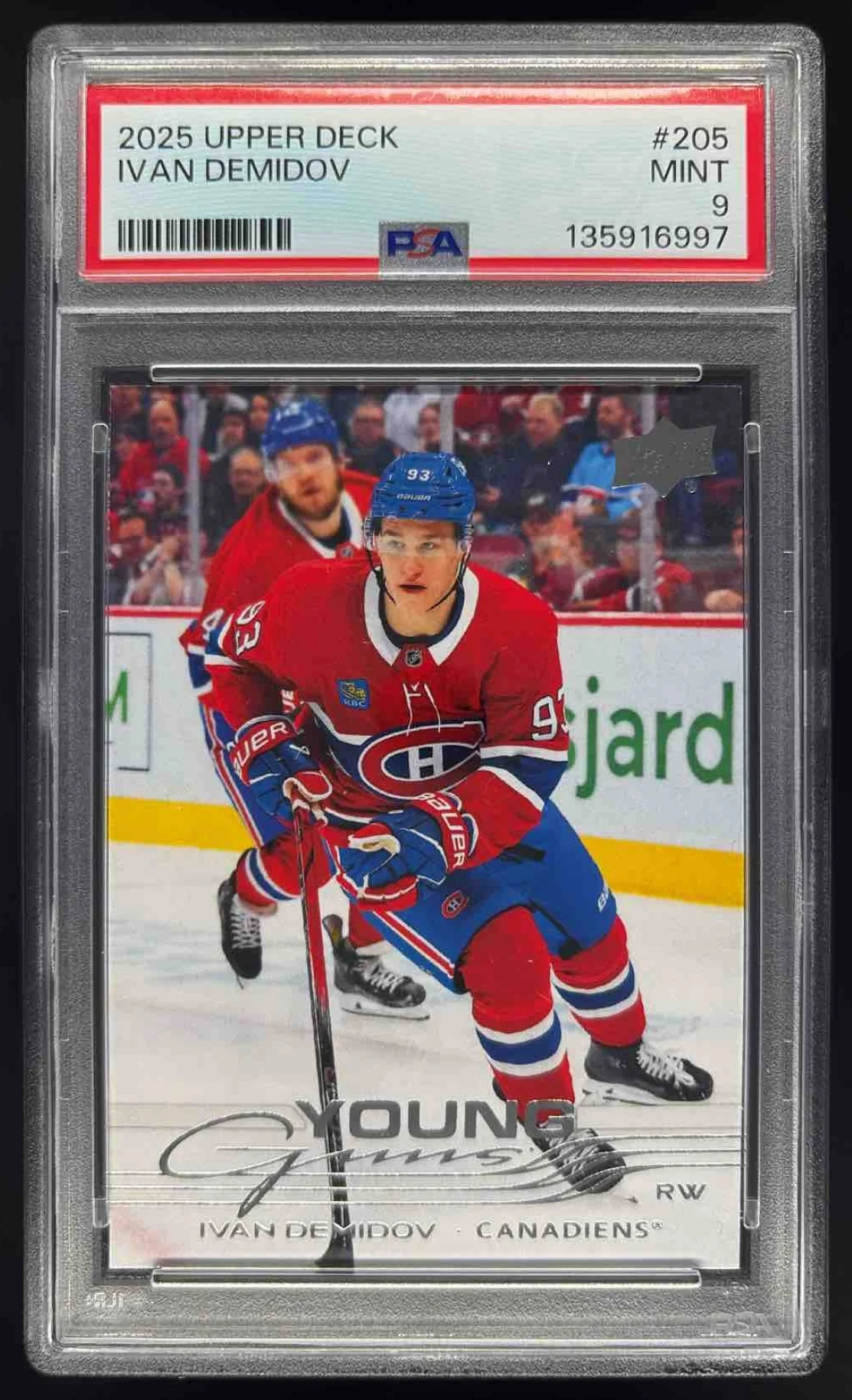 2025 Upper Deck Series 1 #205 Ivan Demidov Young Guns RC PSA 9
