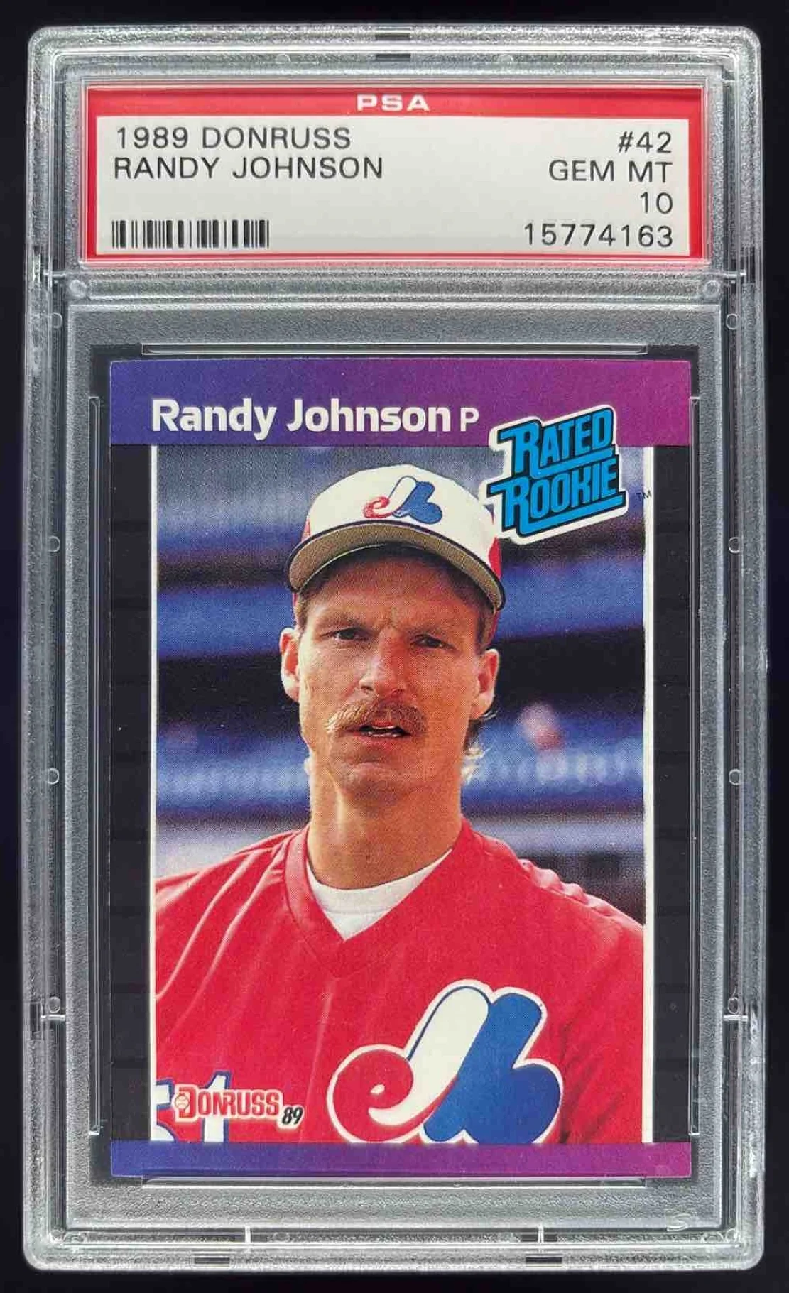 1989 Donruss #42 Randy Johnson UER RC Rated Rookie PSA 10