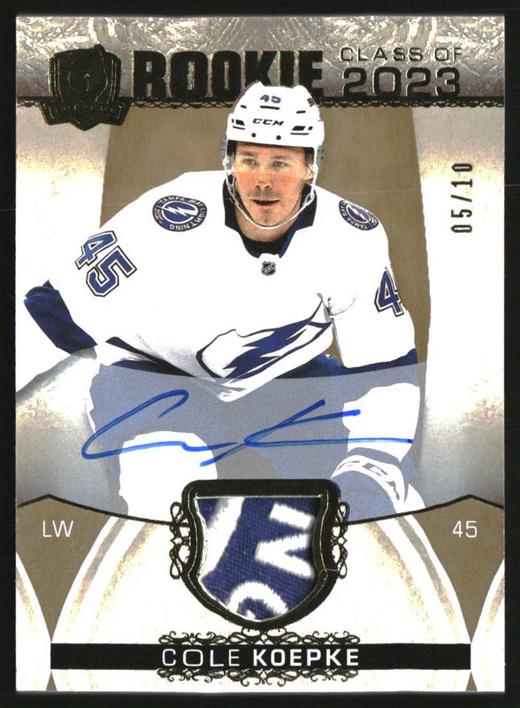 2022-23 The Cup Rookie Class of 2023 Patch Auto Gold Cole Koepke /10