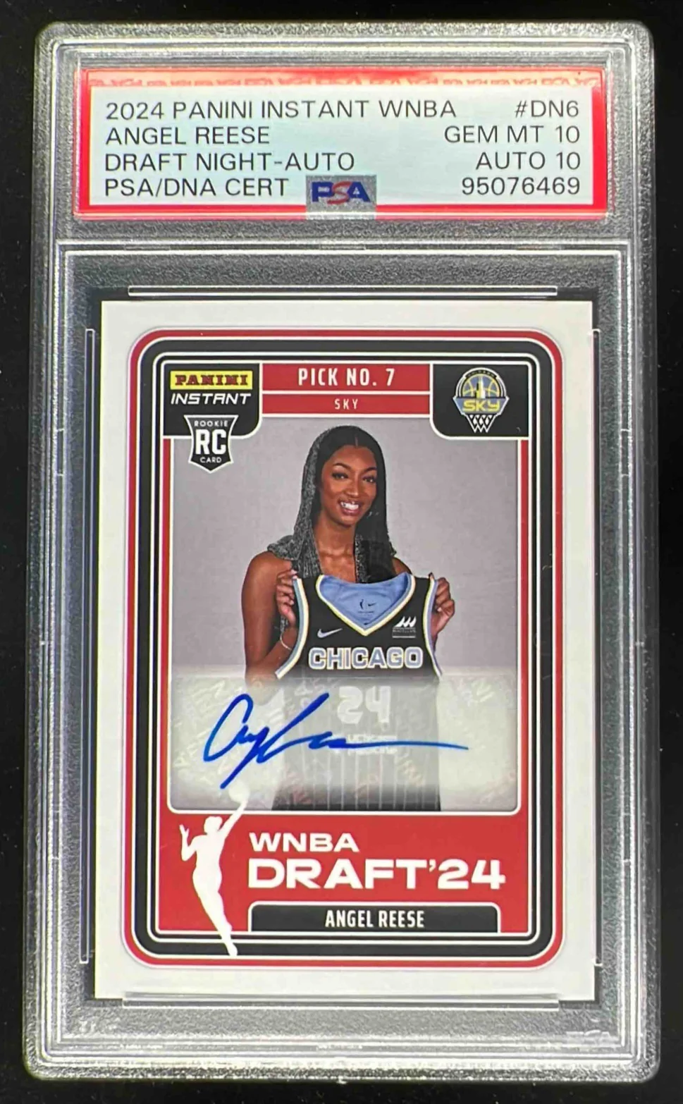 2024 Panini Instant WNBA Draft Night Autograph #DN-6 Angel Reese RC Auto PSA 10