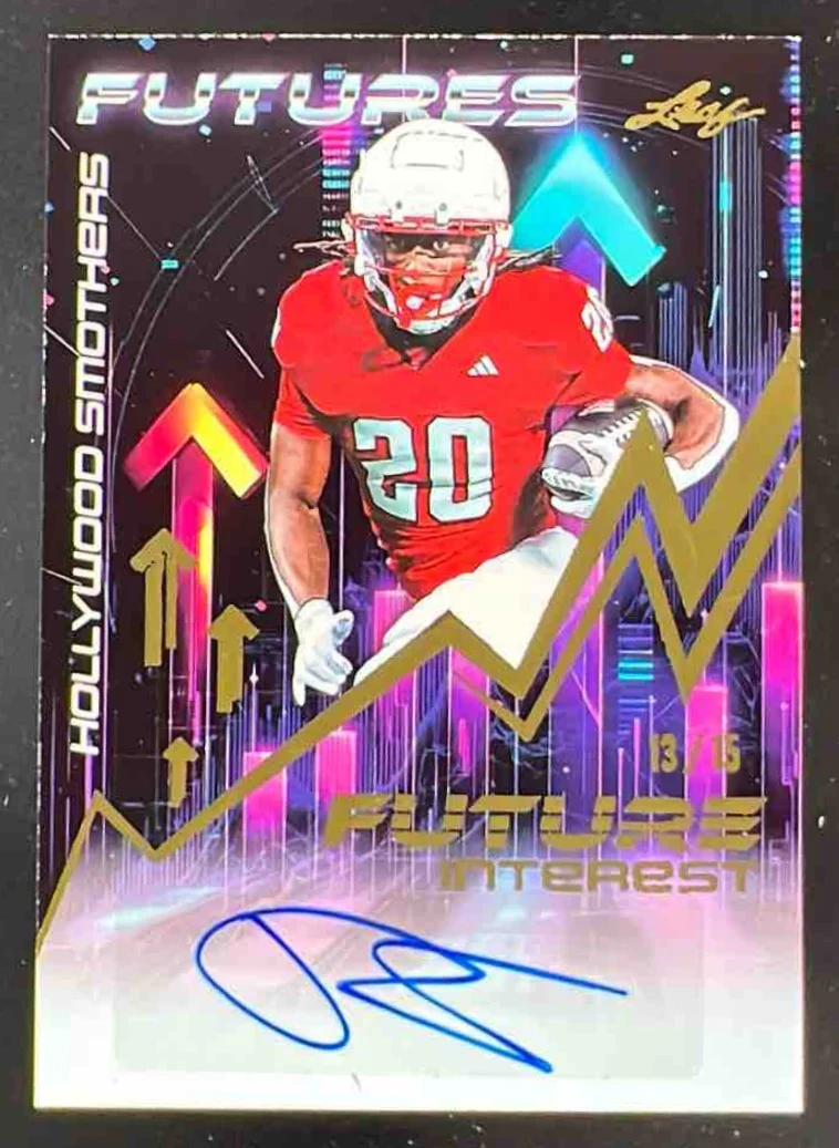2024 Leaf Futures Multi-Sport Future Interest Gold Hollywood Smothers Auto /15