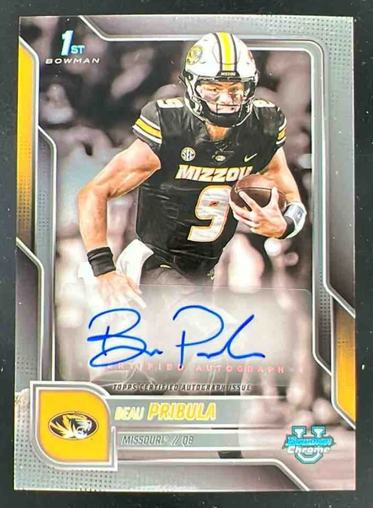 2025 Bowman Chrome University Prospect Autograph #BCA-BP Beau Pribula Auto