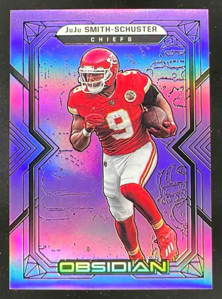 2022 Panini Obsidian Electric Etch Purple Flood #60 JuJu Smith-Schuster /16