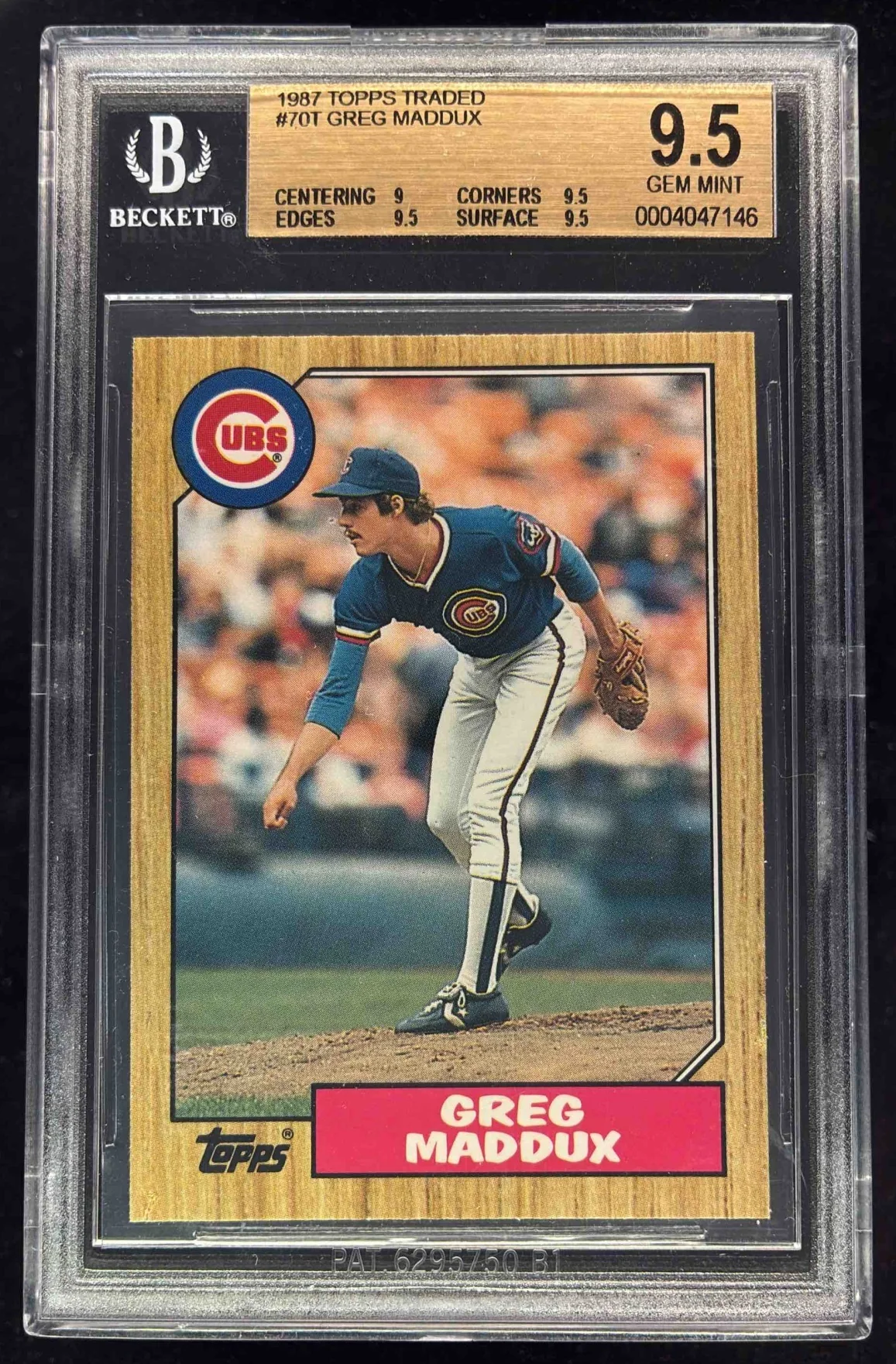 1987 Topps Traded #70T Greg Maddux RC BGS 9.5