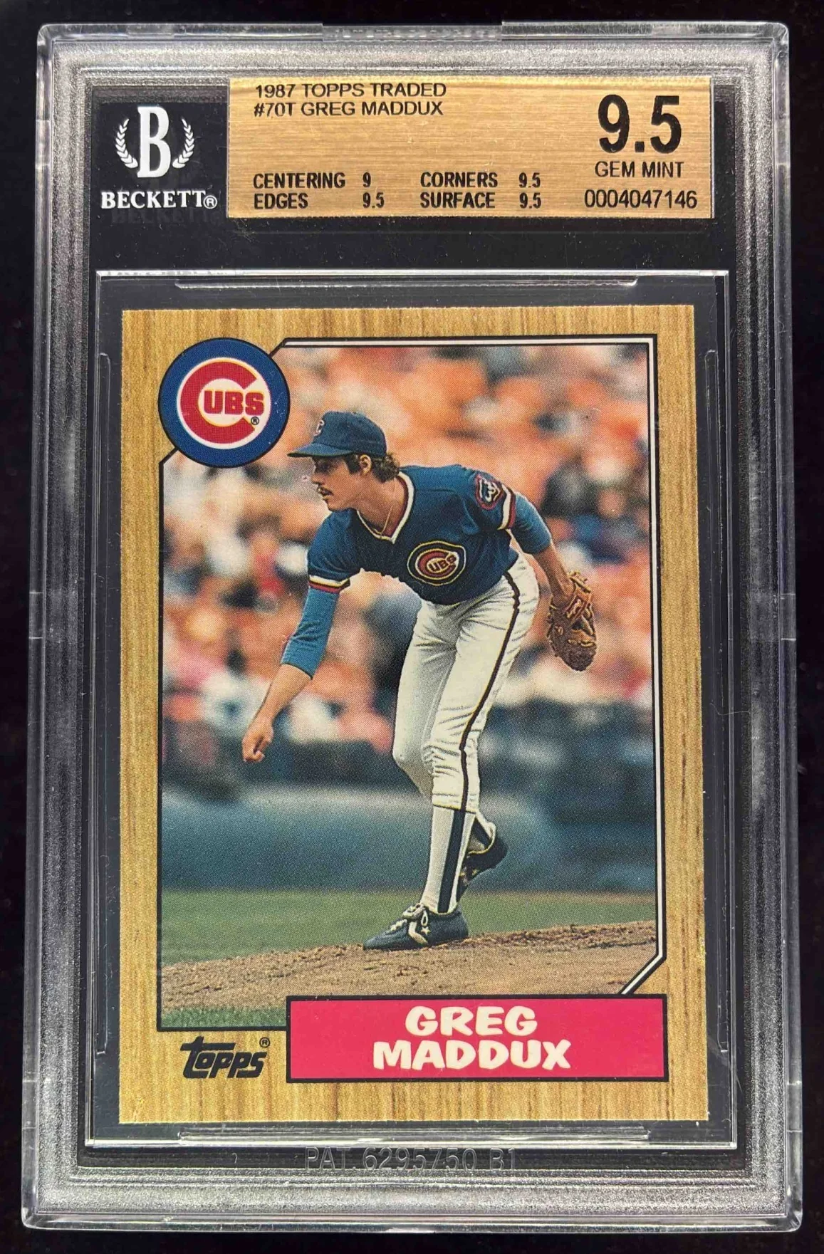 1987 Topps Traded #70T Greg Maddux RC BGS 9.5 - Image 2