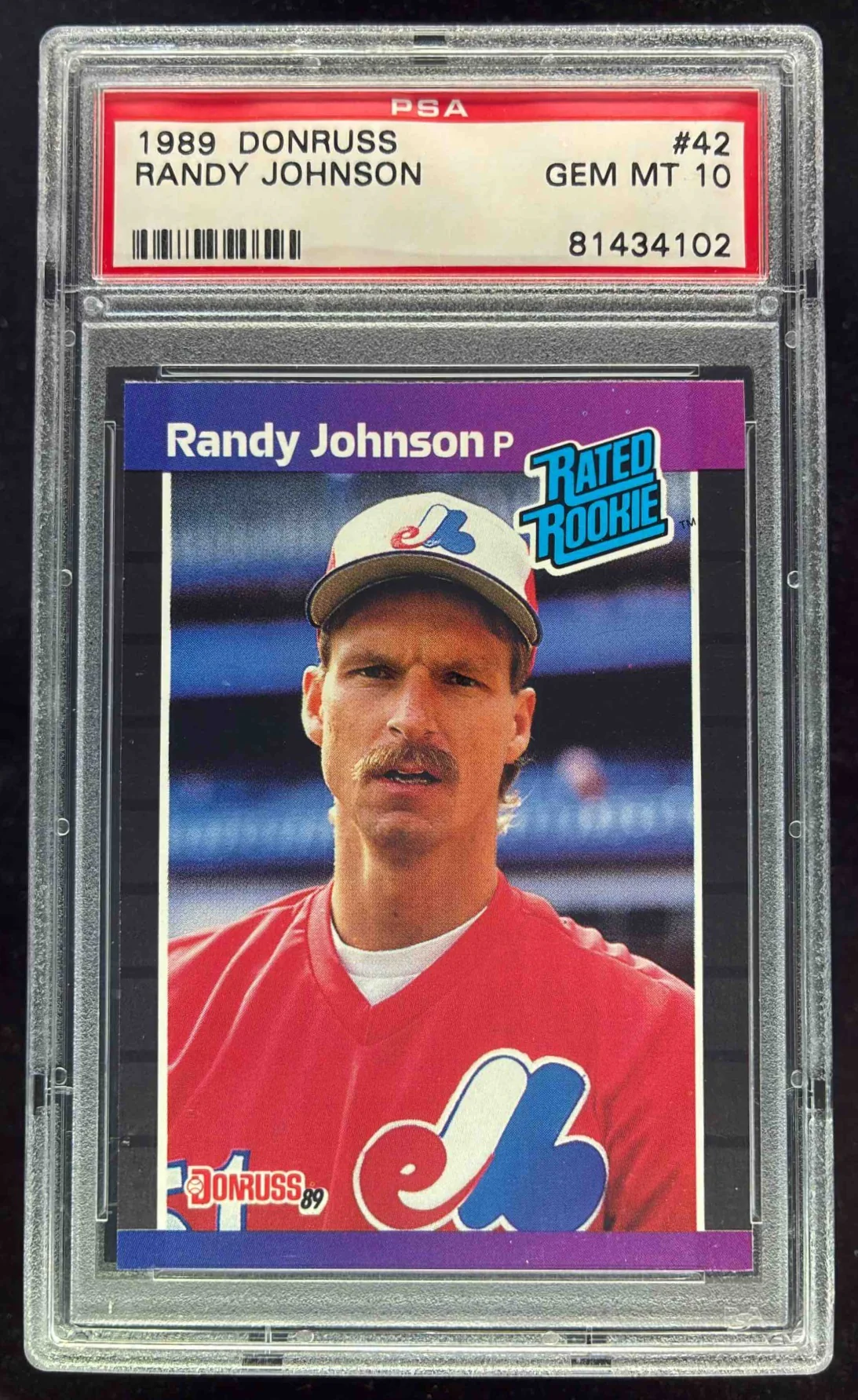1989 Donruss #42 Randy Johnson UER RC Rated Rookie PSA 10