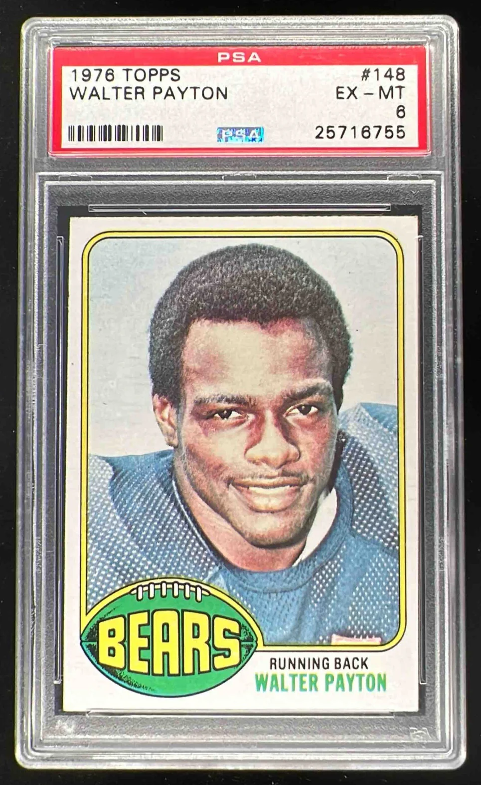 1976 Topps #148 Walter Payton RC PSA 6