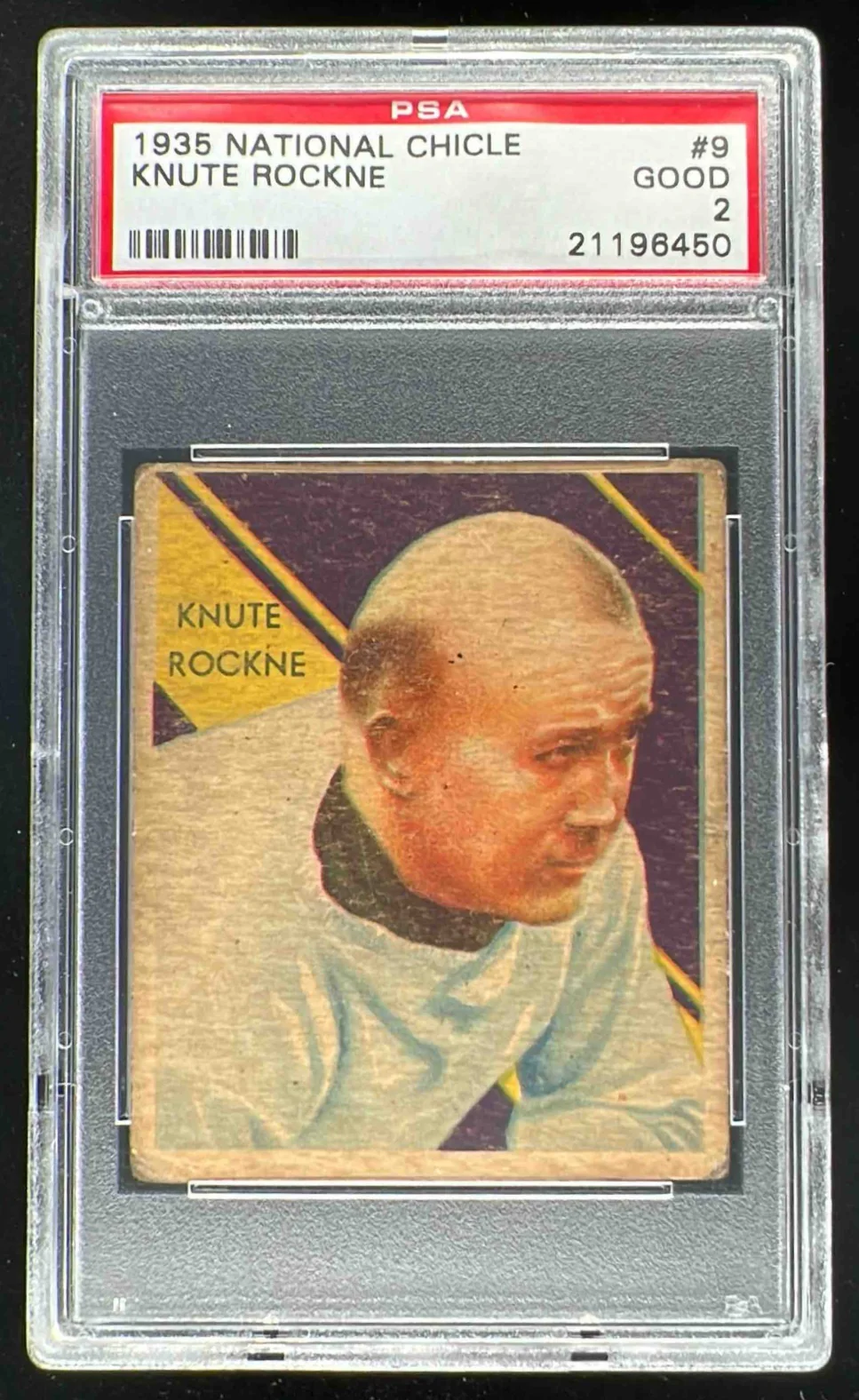 1935 National Chicle #9 Knute Rockne PSA 2