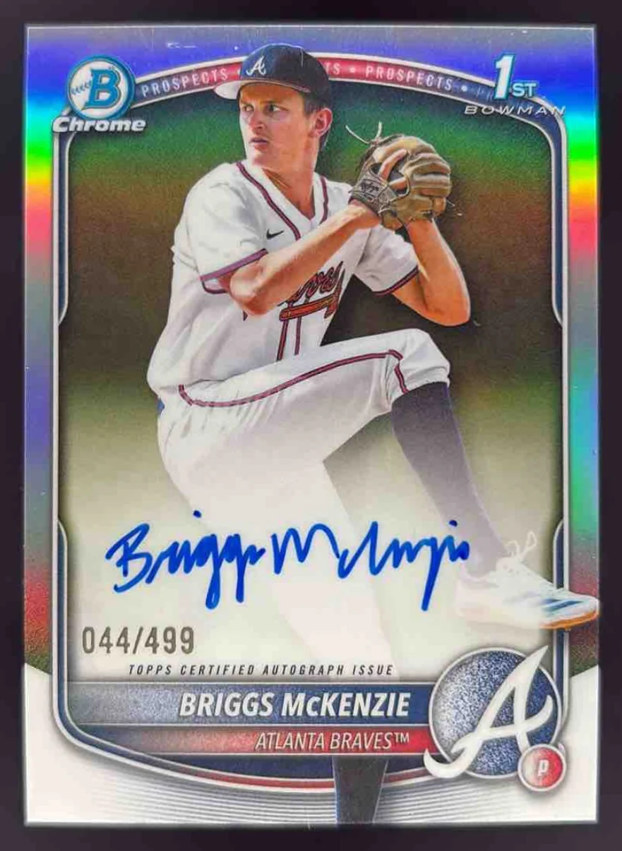 2025 Bowman Draft Chrome Refractor #CPA-BM Briggs McKenzie RC Auto /499