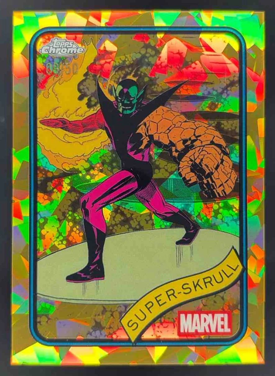 2025 Topps Chrome Marvel Sapphire Gold Sapphire Refractor #11 Super-Skrull /50