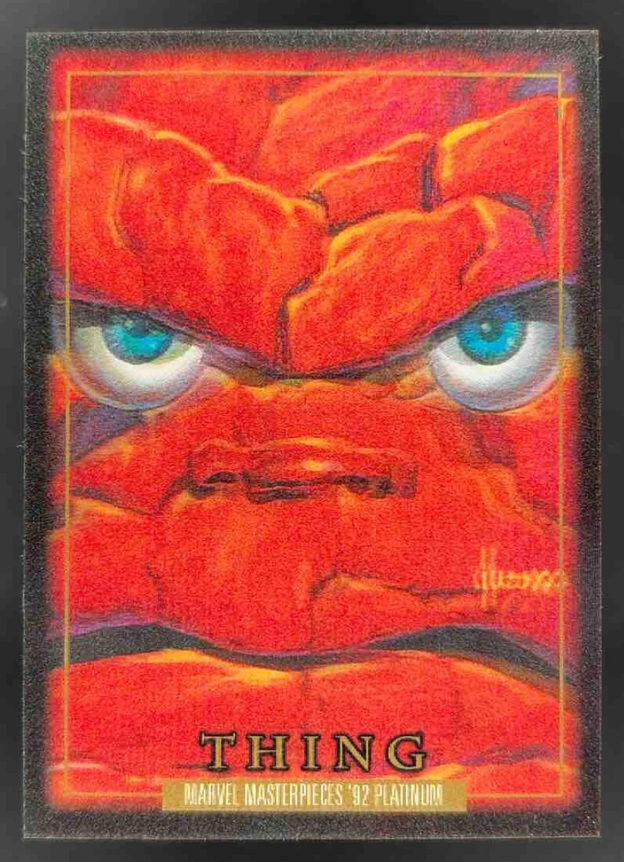 2024 Upper Deck Marvel Masterpieces '92 Platinum Lenticular #91 Thing